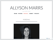 Tablet Screenshot of allysonmarrs.com